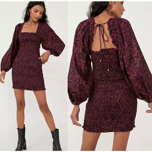 NWOT Free People Smock It To Me Mini Dress